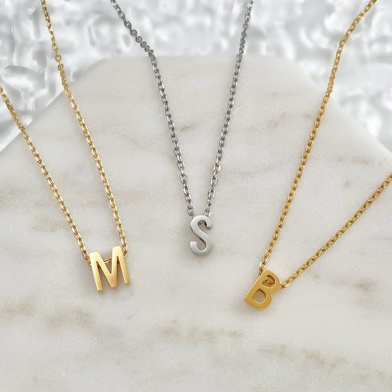 Dainty Letter Charm Necklace