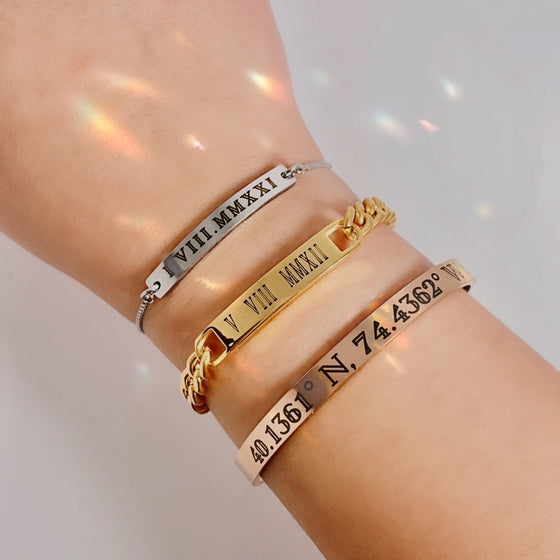 Custom Engraved Bracelet Cuff