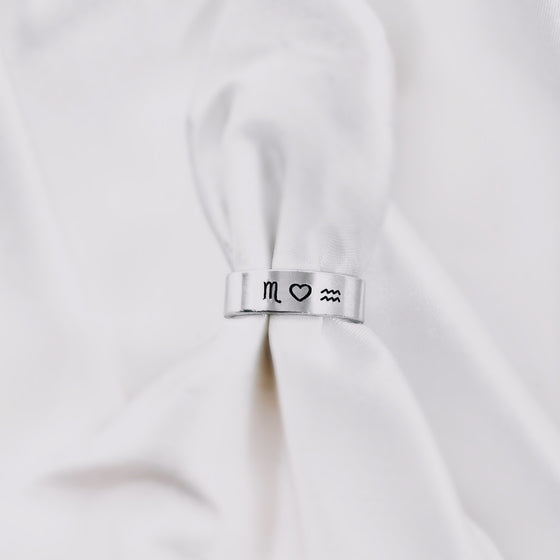 Couples Zodiac Ring Custom Rings