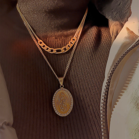 Large Virgin Mary Necklace