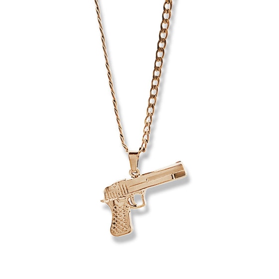 Pistol Pendant Necklace