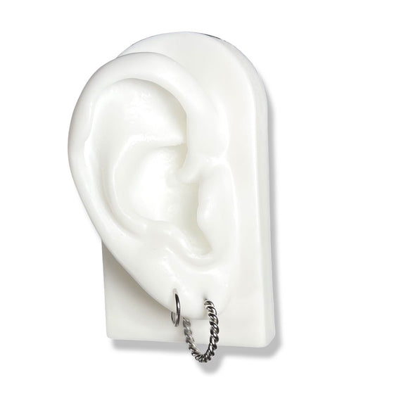 Twisted Faux Double Hoop