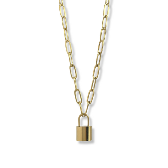 Gold x Padlock Necklace