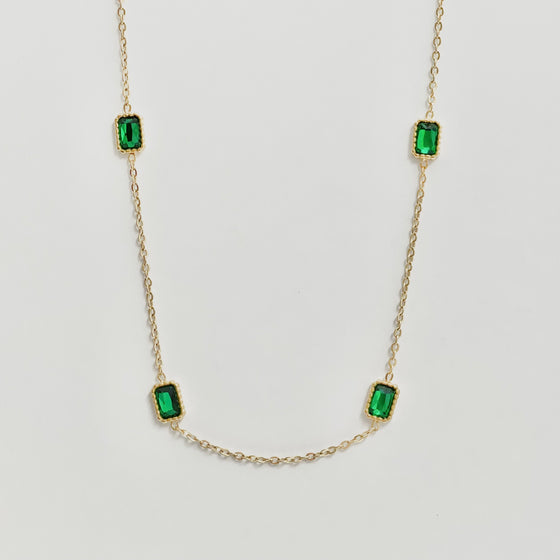 Dainty Emerald Necklace