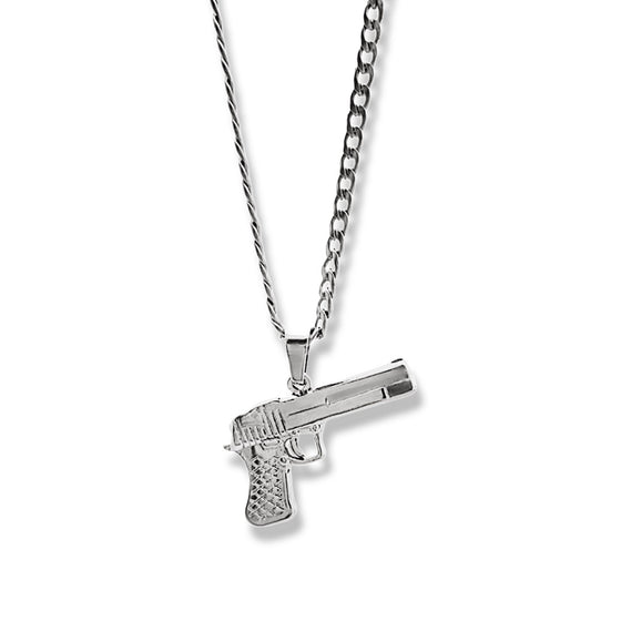 Pistol Pendant Necklace