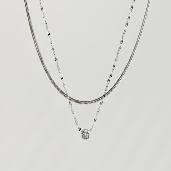 Gem x Snake Chain Layered Set