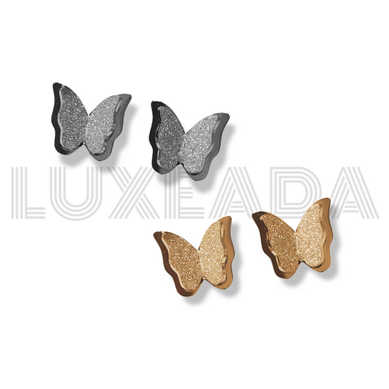 Druzy Butterfly Studs