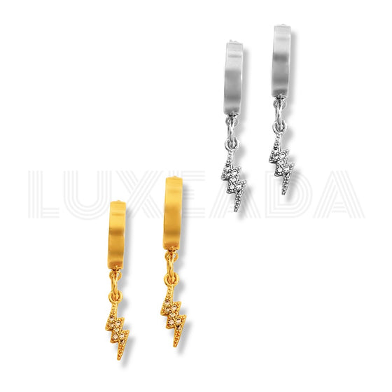 CZ Lightning Bolt Huggies