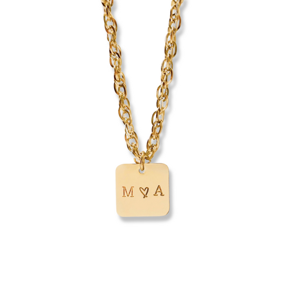 Custom Square Pendant Necklace