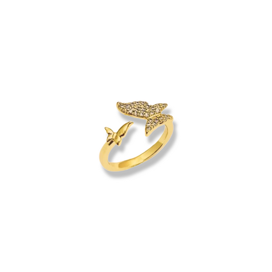 Double Butterfly Ring