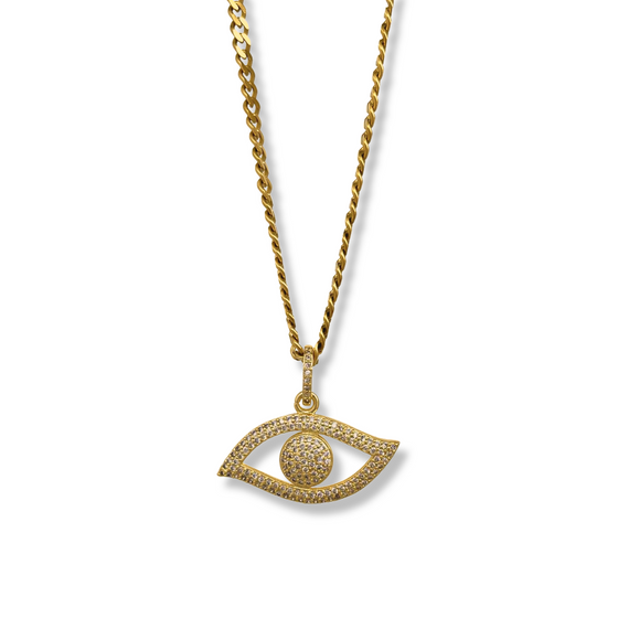 Gold Evil Eye Necklace