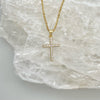 Dainty CZ Cross Necklace