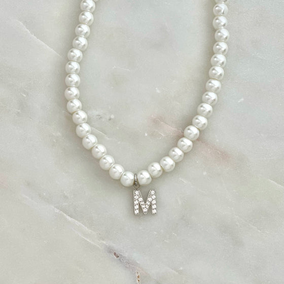 Pearl x Initial Necklace